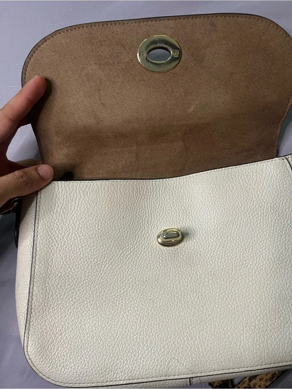 Coach Marlie Top Handle Satchel C1560 Chalk White Leather Crossbody
